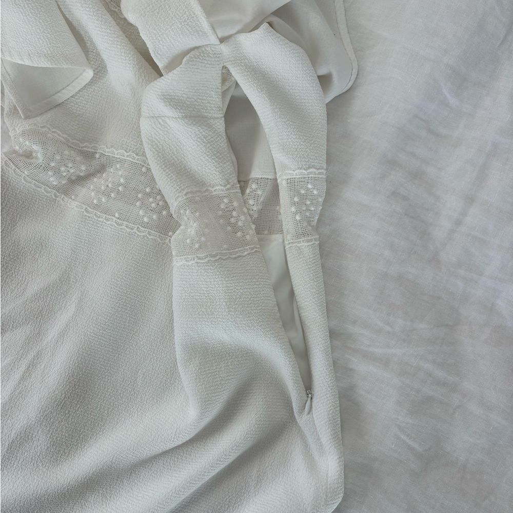 Sandro Embroidered White Mini Dress, US 6 - Picture 10 of 10